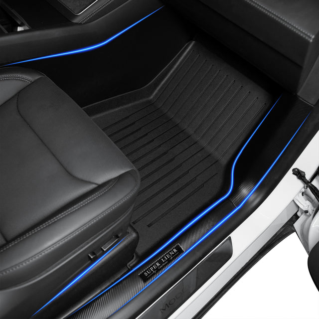 Tesla Model Y Silver Floor Mats & Accessories Kit