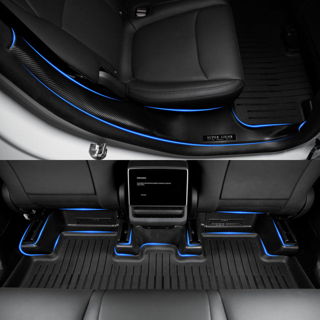 Tesla Model Y Silver Floor Mats & Accessories Kit